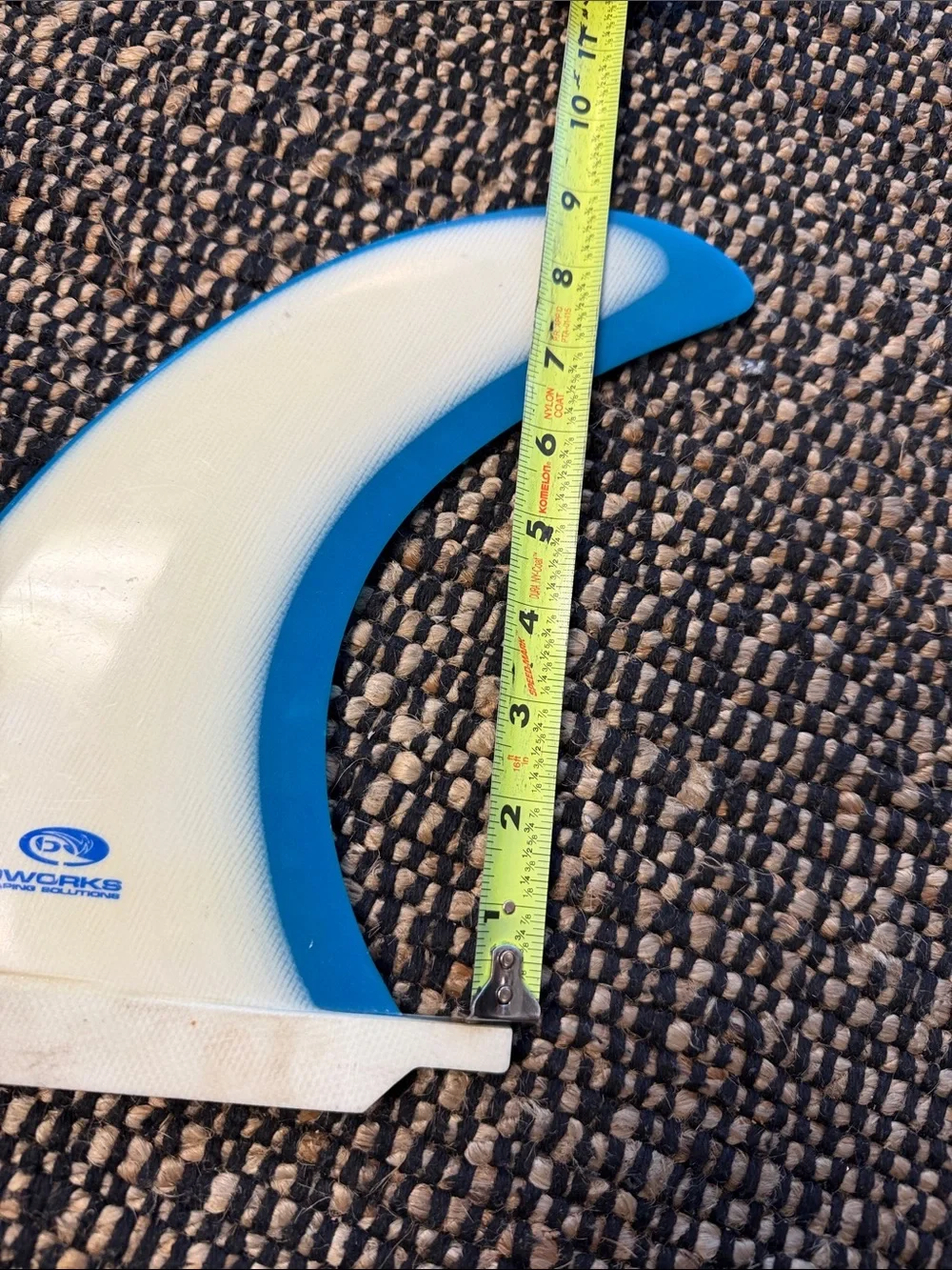 Boardworks Single Blue-Trim Surfboard Fin longboard 9inch - Picture 4 of 4